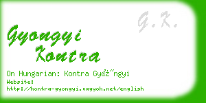 gyongyi kontra business card